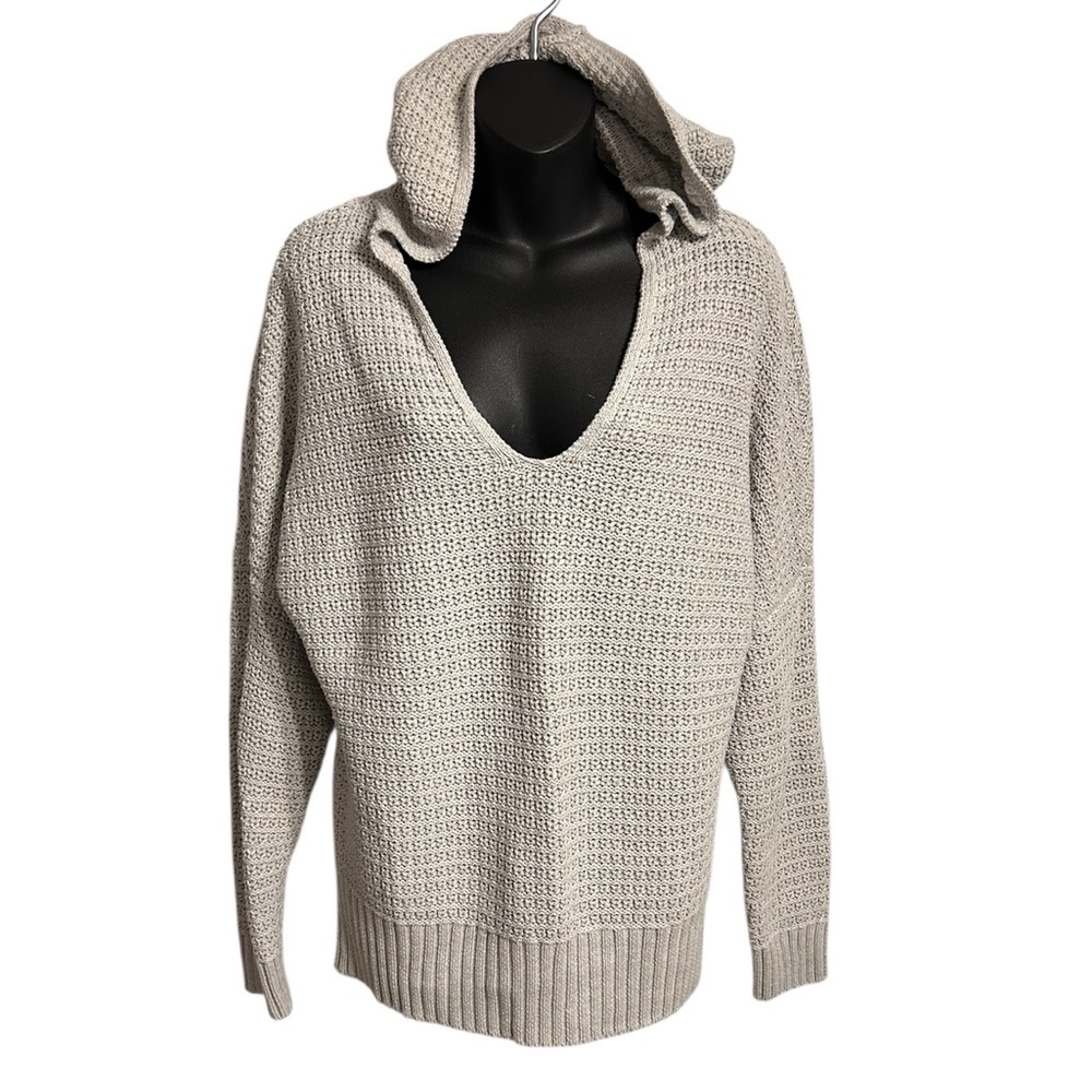 Rachel Zoe Cozy Knit Hooded Sweater in large